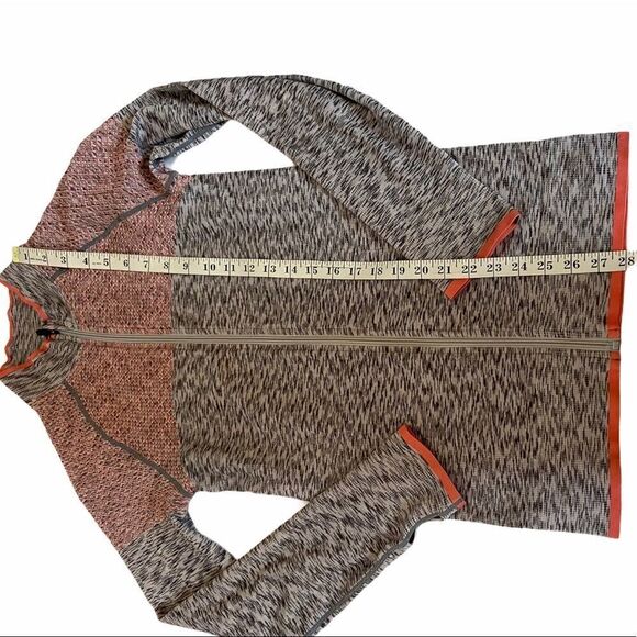 Grey&Orange Stretch Zip Up Athletic Sweater S - Picture 7 of 7